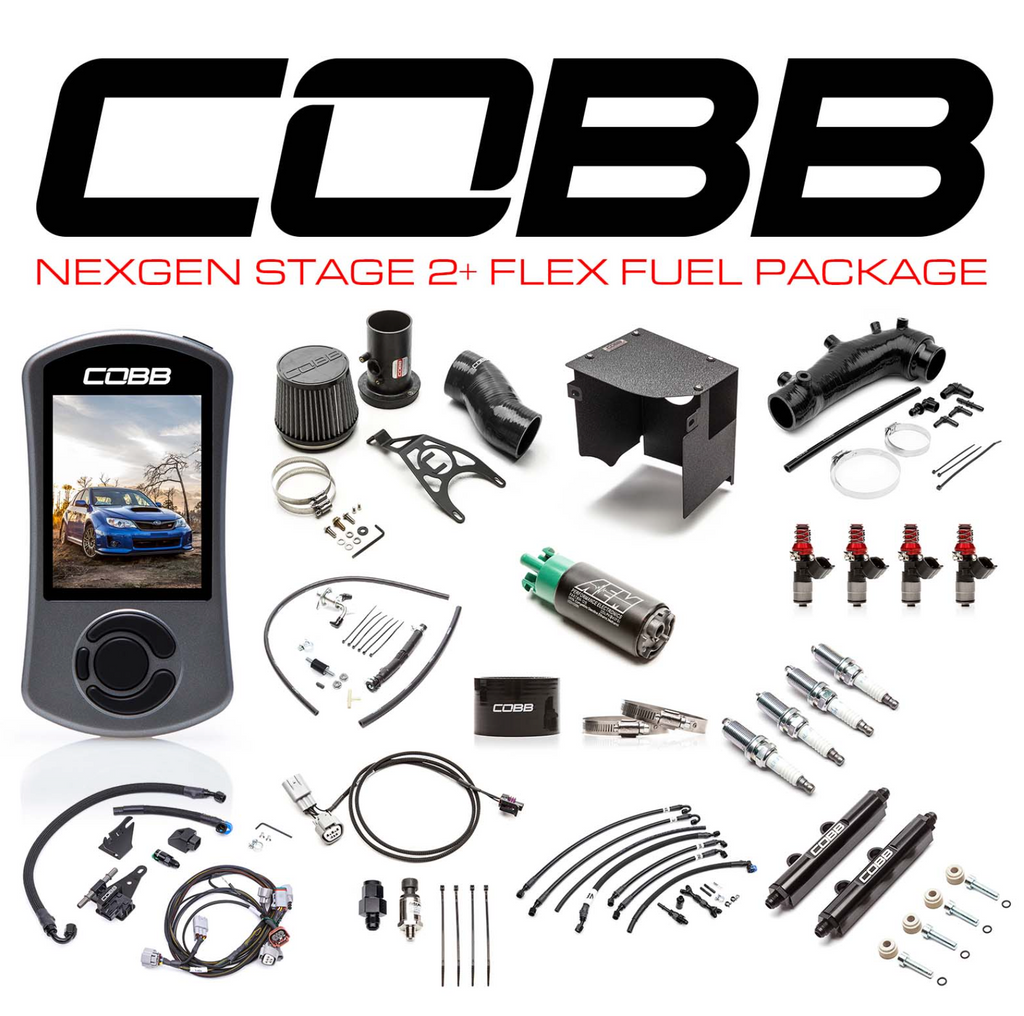 Cobb 08-14 Subaru STI NexGen Stage 2+ Flex Fuel Power Package - Black
