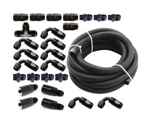 Load image into Gallery viewer, Torque Solution Braided Fuel Line Kit for -6 Aeromotive FPR &amp; Flex Fuel Kit - 02-14 Subaru WRX