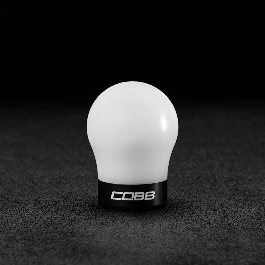 Cobb Ford Mustang Shift Knob White with Black Base