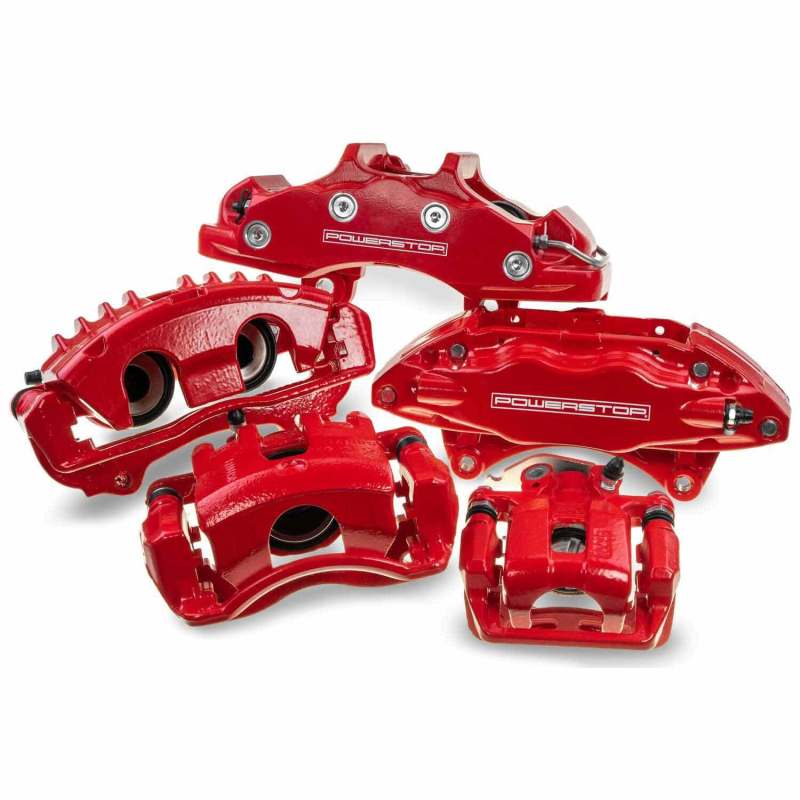 Power Stop 05-07 Ford Focus Front Red Calipers w/Brackets - Pair