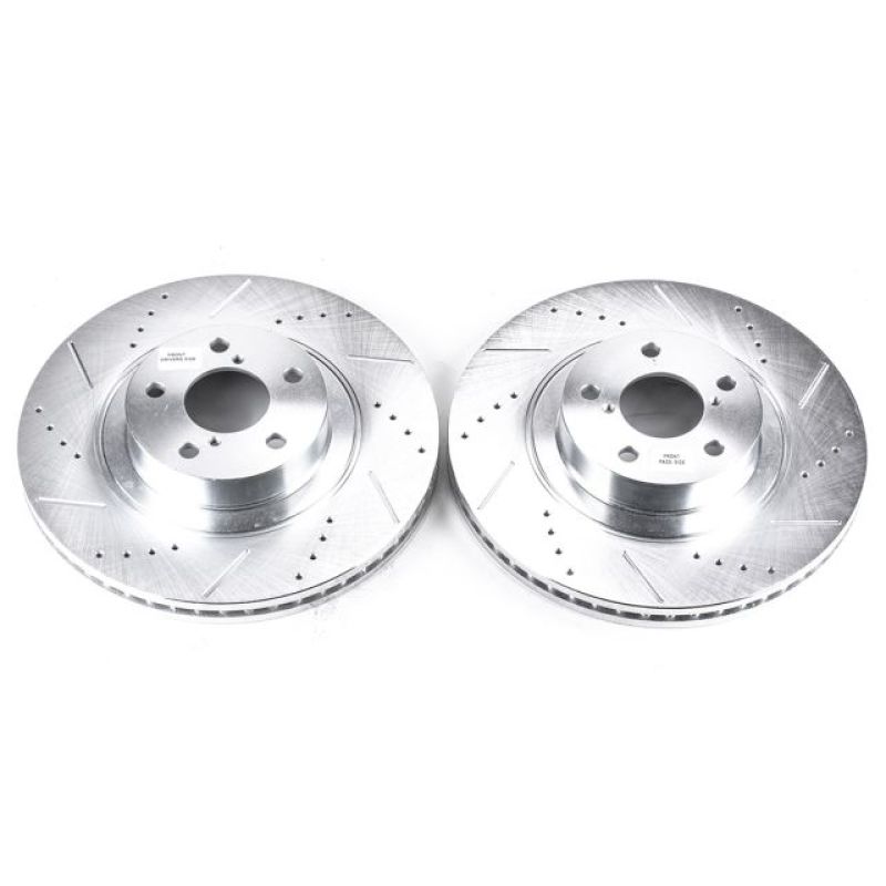Power Stop 05-06 Saab 9-2X Front Evolution Drilled & Slotted Rotors - Pair