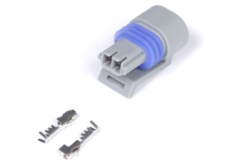 Haltech Delphi 2 Pin GM Style Air Temp Connector Grey Plug & Pins