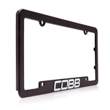 Cobb Black License Plate Frame