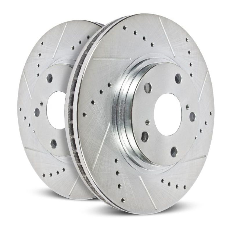Power Stop 2002 Ford E-550 Super Duty Front Evolution Drilled & Slotted Rotors - Pair