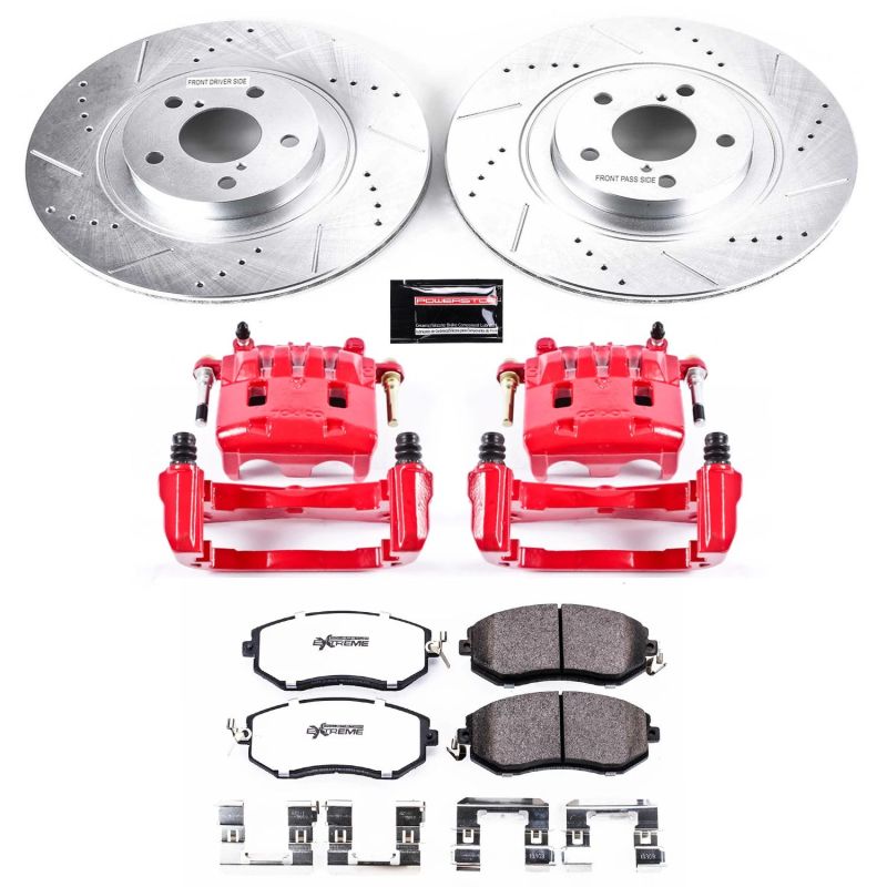 Power Stop 16-17 Subaru Crosstrek Front Z26 Street Warrior Brake Kit w/Calipers