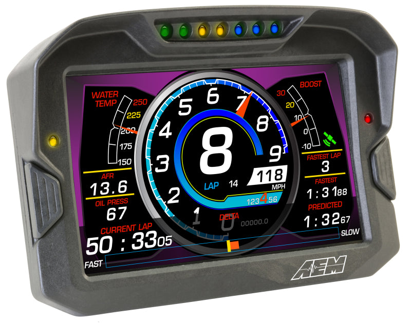 AEM CD-7 Non Logging GPS Enabled Race Dash Carbon Fiber Digital Display w/o VDM (CAN Input Only)